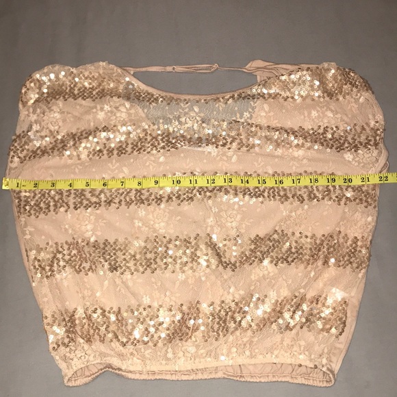 KANVAS Sequin nude Blouse - Picture 7 of 7